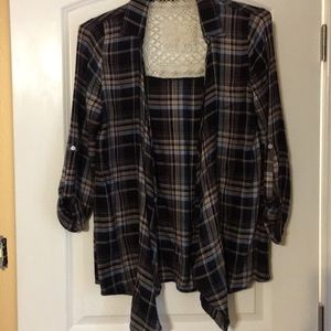 Navy plaid jacket